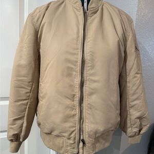 FULL TILT Women's Tan/Beige/Cream Bomber Jacket